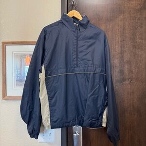 Men’s Oversized Street Style Baggy Dockers Windbreaker Quarter Zip